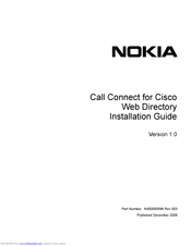 Nokia NRB0002000 - Intellisync Call Connect Installation Manual