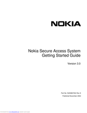 Nokia NPS6113000 - Secure Access System Getting Started Manual