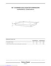 Fisher and Paykel CG365DWACX1 Product Dimensions