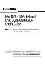 Toshiba PA3454U-1DV2 - External USB 2.0 DVD Super Multi Drive User Manual