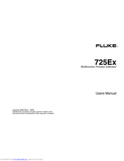 Fluke 725Ex User Manual