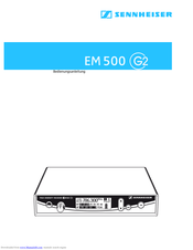 Sennheiser EM 500 G2 Instructions For Use Manual