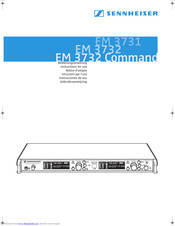 Sennheiser EM 3731 - FREQUENCY TABLES Instructions For Use Manual