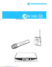 Sennheiser evolution wireless G2 300 IEM Series Instructions For Use Manual