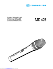 Sennheiser MD 425 Instructions For Use Manual