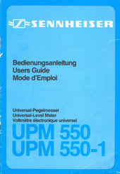 Sennheiser UPM 550-1 User Manual