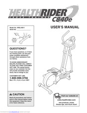 HealthRider 465 Re Bike Manual
