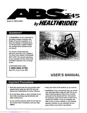HealthRider ABS T45 Manual