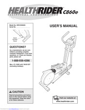 Healthrider C860e Elliptical User Manual