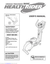 HealthRider Crosstrainer 1050 T Elliptical User Manual
