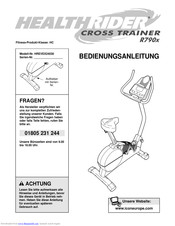 HealthRider Cross Trainer R790X Bedienungsanleitung