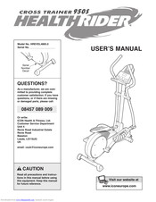Healthrider Crosstrainer 950 S Elliptical User Manual
