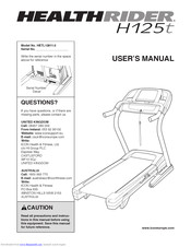 HealthRider H125t Treadmill User Manual