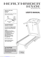 HealthRider H50t Cwl Treadmill Manual