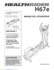 HealthRider H67e Elliptical Manuel De L'utilisateur