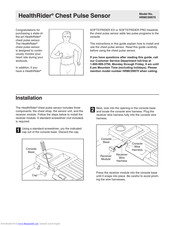 HealthRider Sotfstrider S600 Installation Manual