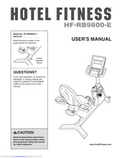 Hotel Fitness HF-RB9800-E.1 Manual