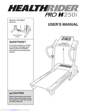 HealthRider Pro H250i Treadmill User Manual