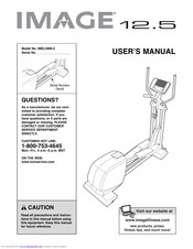 Image Fitness 12.5 Elliptical User Manual