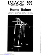 Image Fitness 509v Home Trainer Manual