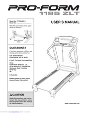 ProForm 1195 Zlt Cwl Treadmill Manual