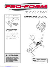 ProForm 1550cwi Manual Del Usuario