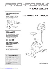 ProForm 190 Zlx Riz Bike Manuale D'istruzioni