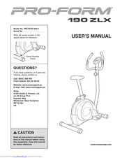 ProForm 190 Zlx Riz Bike Manual