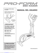 Pro-Form 280 Razor Elliptical Manual Del Usuario