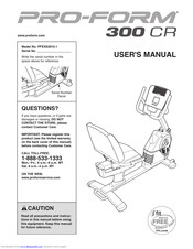 Proform 300 Cr Bike Manual