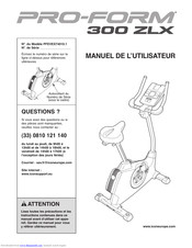 ProForm PFEVEX74010.1 Manuel De L'utilisateur