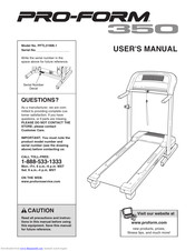 Pro-form 350 Treadmill Manuals | ManualsLib