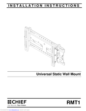 Chief RMT1 Installation Instructions Manual