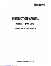 Ikegami PM-209 Instruction Manual
