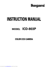 Ikegami ICD-803P Instruction Manual