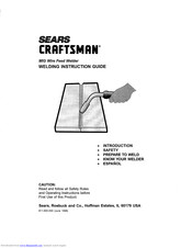 Sears Craftsman MIG Wire Feed Welder Welding Instruction Manual