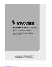 Vivotek IP7137 Quick Installation Manual