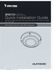 Vivotek SF8172V Quick Installation Manual