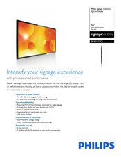 Philips Signage Solutions BDL5520QL Quick Manual