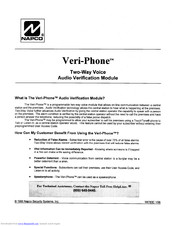 NAPCO Veri-Phone User Manual