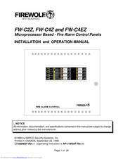 FIREWOLF FW-C2Z Installation & Operation Manual