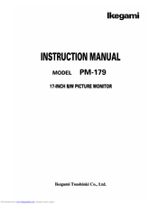 Ikegami PM-179 Instruction Manual