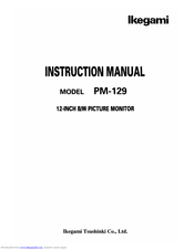 Ikegami PM-129 Instruction Manual