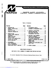 NAPCO Magnum Alert 1010LKDL Operating & Installation Instructions Manual