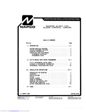 NAPCO Magnum Alert-700 Operating & Installation Instructions Manual