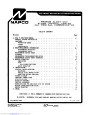 NAPCO Magnum Alert-900 Operating & Installation Instructions Manual