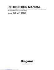 Ikegami MLM-1912C Instruction Manual