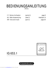 Kuppersbusch IG 653.1 Instruction Book