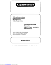 Kuppersbusch IG 678.0 Operating Instructions Manual