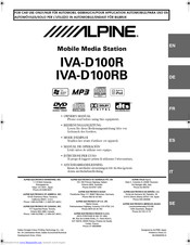 Alpine IVA-D100RB Owner's Manual